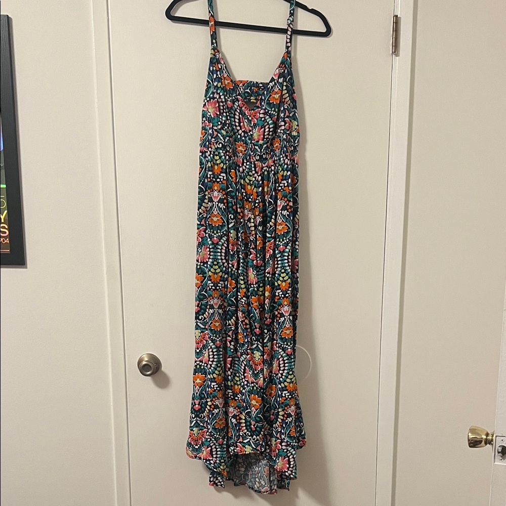 Old Navy Vibrant Floral Maxi Dress - multi colored size L